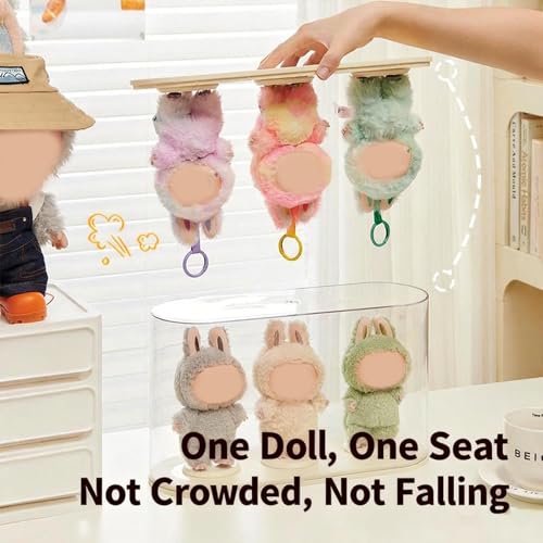 Rotating Display Case - Clear Figure Display Case with Dust Proof Cover,for 17/15cm Plush Dolls, Stackable Holder Display Shelf for Collectibles,NO Dolls - size: 8 Inch tall