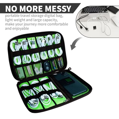 Lcsmaokin Electronics Organizer Travel Case,Electronic Accessories Storage Bag,Portable Waterproof Cable Organizer Bag,Travel Cord Organizer Bags for Small Charging Cord Storage,SD Card-Royal Blue - color: C-Royal Blue-Green, size: Single Layer