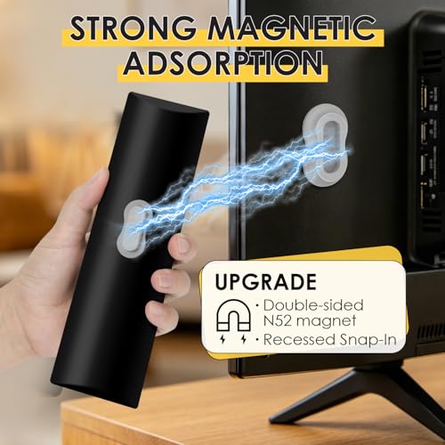 HOTEC 6 Pack Magnetic Remote Control Holder Wall Mount, Upgraded No Drill Self-Adhesive TV Remote Organizer, Universal Storage for TV, Fan, AC, Media & RV Accessories (Black, Grey, White) - color: Black,Grey,White