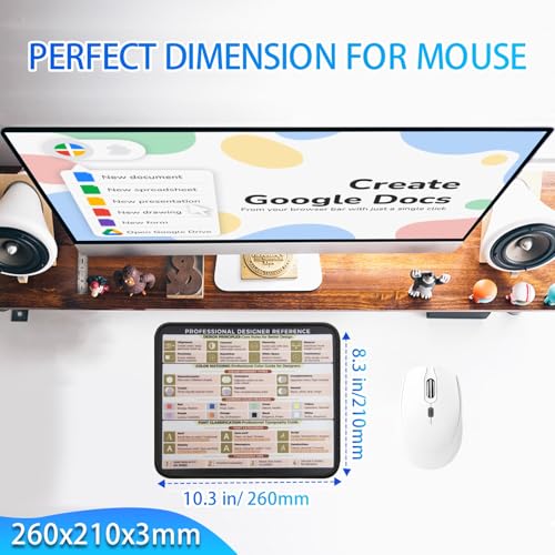 Graphic Design Reference Mouse Pad, Design Principles Color Theory Typography Guide Desk Mat, Non-Slip Smooth Mousepad for UI UX Designers Artists - color: Design Principles & Color Theory
