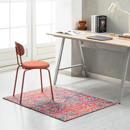 Anji Mountain Rug'd Office Chair Mat for Carpet & Hardwood Floor - Jacquard Woven, Anti-Slip Backing, Low Pile, Floor Protector Desk Chair Mat, Office Rugs for Rolling Chairs (Phoenix - 36" x 48") - color: Phoenix, size: 36" x 48"