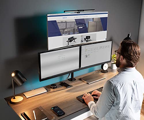 VIVO Triple LCD Monitor Desk Mount Stand Heavy Duty and Fully Adjustable, 3 Screens up to 30 inches STAND-V003T - size: 13" to 30" screens, style: Desk Mount
