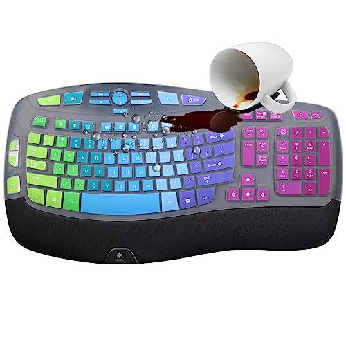 Logitech Keyboard Cover for K350, MK570, MK550 - Protective Skin - Rainbow - color: Rainbow