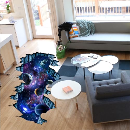 Quanhaigou Galaxy Wall Sticker,Space Wall Decal,Planet Wallpaper Decoration Decor - color: Galaxy Planet