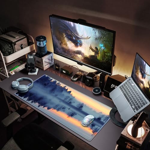 Canjoy Gaming Mouse Pad, Large Extended Mouse Pad Big Computer Mousepad for Home Office Gaming Work 31.5x15.7inch - color: Sunset