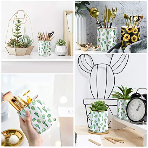Pen Pencil Holder, Multi-Purpose Holder for Desk Pencil Cup for Girls Boys Kids Durable Ceramic Desk Organizer Makeup Brush Holder for Office, Classroom, Home, Cactus - color: Cactus