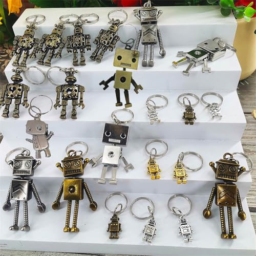 12 Packs Bulk Small Metal Robots for School Summer Holiday Party Favors and End Of Year Students Prizes From Teacher