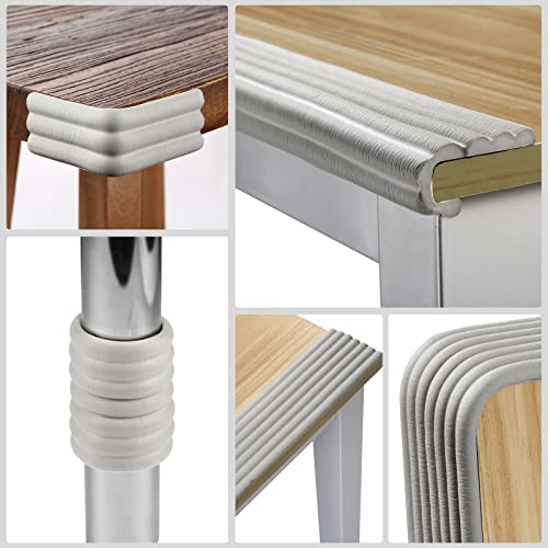 Baby Proofing Edge Corner Protector, 16.4 ft Edge Guards Padding with 3M Adhesive, Extra-Wide Soft Rubber Foam Padding, Furniture,Sharp Edge Safety Corner Edge Bumper Guard-Gray - color: Gray- 16.4 Feet