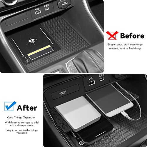 MARCHFA Center Console Organizer Tray Compatible for 2026 Honda CRV CR-V Accessories 2025 2024 2023 Console Storage Box Holder Insert (Console Tray)