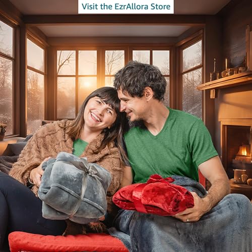 EzrAllora Fleece Lightweight Foot Pocket Blanket -Patent Pending- Dorm Gamer Useful Gifts - TV Throw - Gift for Men Who Wants Nothing (Fleece, Velvet Anthracite) - color: Velvet Anthracite