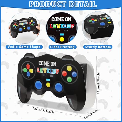 Lonfliness 24Packs Video Game Party Boxes Craft Kit Gaming Shaped Gifts Bags Game on Theme Treat Candy Goodie Cardboard Boxes for Gamer Party Favor Birthday Decorations Supplies Adult 7.1x4.7x2inch
