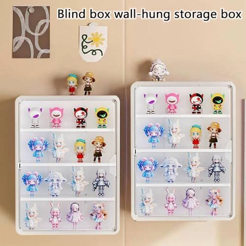 Blind Box Wall-Mounted Display Cabinet (White Big Size) - size: white Big size