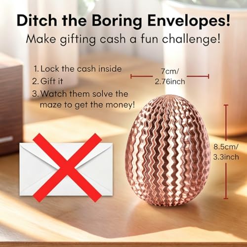 Maze Puzzle Box for Cash Gift, Money Holder Gift Box | Maze puzzle, hidden cash compartment, money gift, birthday anniversary, brain teaser, surprise holder gift for teens & adults - color: Red-gold-purple