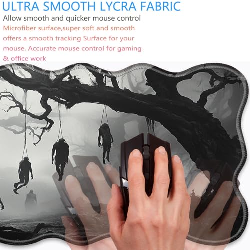 Bxgolkgd Desk Mat Set,Mouse Pad with Keyboard Wrist Rest & Mouse Wrist Rest,Wave-Shaped Design,Non-Slip Rubber Base,Ergonomic Desk Mat for Home,Office,Gaming,Skeleton Tree - color: Skeleton Tree