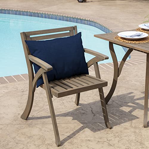 Arden Deep Seat Pillow Back Cushion, 23 x 17, Outdoor/Indoor Replacement Back Cushion, Plush Support, Fade-Resistant, Rain-Proof Patio Furniture Cushion, Sapphire Blue Leala - color: Sapphire Blue Leala, size: 17 x 23