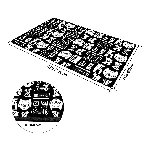 Game Rug Teen Boys Carpet with Game Controller Decoration, 3D Gaming Rugs for Boy’s Bedroom Living Room Playroom, Non-Slip Gamer Carpet Children Gaming Area Rugs (47" x 31") - color: Game 2, size: 2'7" x 3'11" (Rectangular)