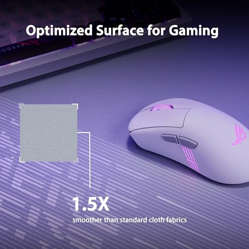 ASUS ROG Scabbard II Arctic Gray XXL Gaming Mouse Pad – 35.4” x 15.7” (Extended/XXL Size), Soft Cloth Surface, Water/Oil/Dust-Resistant, Anti-Fray Edges, Non-Slip Base - Gray - color: Gray, size: 35.4L x 15.7W inches