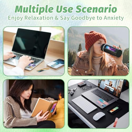 72 Pieces Anxiety Sensory Stickers with Storage Box - Sensory Stickers 2 Textured Surface - Fidget Strips for Office Desk Adult Stress (Marble) - style: Marble Style