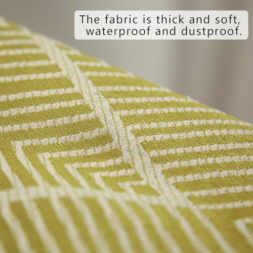 Waterproof Keyboard Cover - Soft Thick & Durable - Geometric Pattern - Universal Fit for 61/76/88-Key Digital Piano Keyboards - Stylish Home/Studio Protector (Lemon yellow and white) - color: Lemon yellow and white