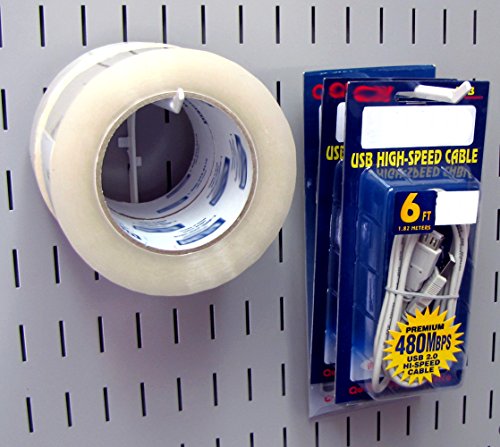 Wall Control 6in Reach Extended Hook Pair - Slotted Metal Pegboard Hooks Pegboard and Slotted Tool Board - White - color: White, size: 2 Count