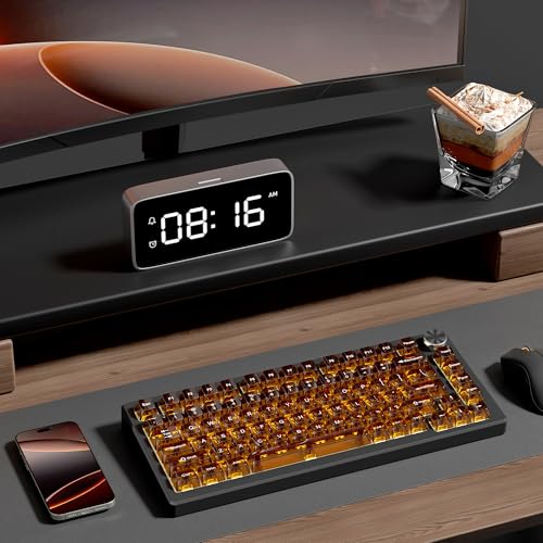 dagaladoo Clear keycaps,Transparent Keyboard keycaps,Jelly Key caps Set,Shine Through keycap,MDA Profile Keyboard caps for Mx Switches Mechanical Keyboard(Brown) - color: Brown