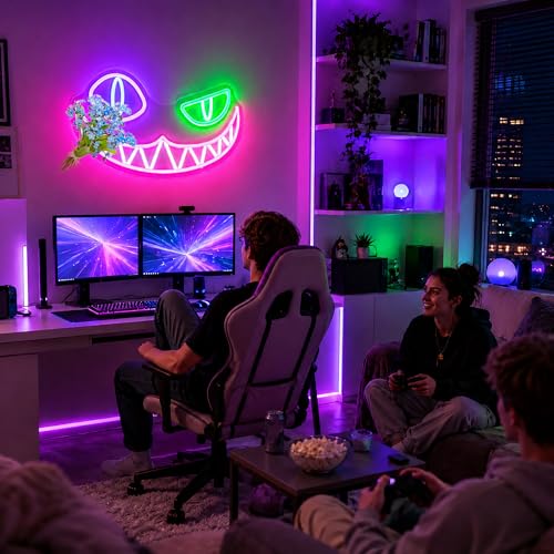 Neon Sign, Cat Neon Signs for Wall Decor - Dimmable LED Light Signs Home Decor for Bedroom, Man Cave, Gaming Room, Party, Club, Bar Decoration - Christmas Halloween Easter Gift - color: Cool Cat