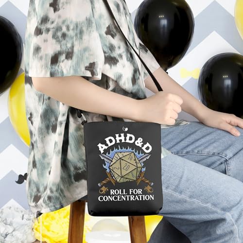 WCGXKO RPG Gamer Crossbody Bag D&D Player Gift Role Playing Game Gift for Game Lover
