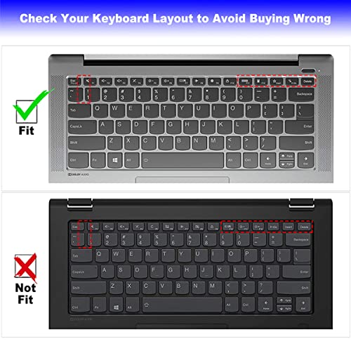 Keyboard Cover for Lenovo Yoga 7 7i 14"/Yoga 9 14", Ideapad 5 5i 5X 14, IdeaPad Flex 5 5i 14, Lenovo Slim 7 9 14, IdeaPad Slim 5 5i 7 7i 14, ThinkBook 14 14s G2 G3 Gen 4 Keyboard Skin -Clear - color: Clear