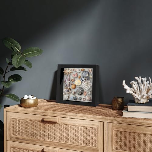 Americanflat 8x8 Shadow Box Frame with Shatter-Resistant Glass - Silhouette Collection - Small Shadow Box Display Case for Tabletop and Wall Display - Black with Soft Felt Back - color: Black, size: 8x8