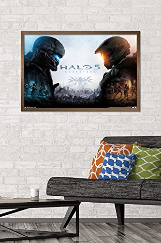 Trends International Halo 5 - Key Art Wall Poster, 34L x 22.4W, Bronze Framed Version - color: Bronze Framed Version, size: 34"L x 22.4"W