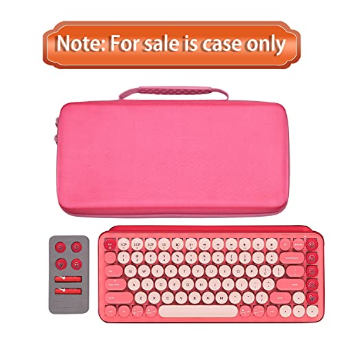 LTGEM Case Compatible with Logitech POP ICON Combo Bluetooth Keyboard and Mouse Combo, Office Travel Carrying Storage Bag - Rose+Gray(Case Only) - color: Rosy