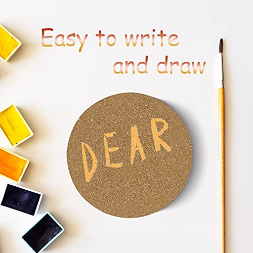 6Pcs Cork Coasters, Tivnhuils 3.9 inch Cork Coaster Desk, Coaster Set for Cup and Plant - size: 6PCS