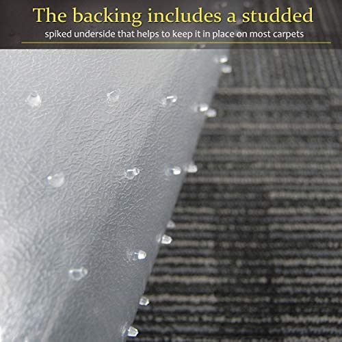 Plastic Office Chair Mat for Carpeted Floors, Heavy Duty Floor Mat,Eco-Friendly Series Studded Carpet Desk Chair Mats-36'' x 48'' (36 inches X 48 inches x 4 pc) - size: 36 inches X 48 inches x 4 pc