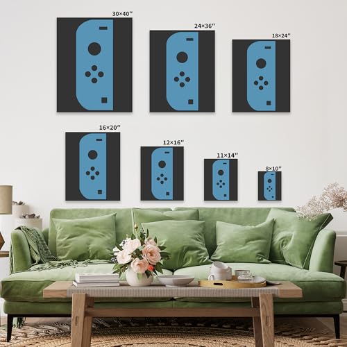 Poster Master 3-Piece Controller Canvas - Video Game Print - Geeky Art - Gaming Zone & Icons - Gamer Gift - Great Game Room, Man Cave or Boy's Bedroom Wall Decor - Available in 8x10 to 30x40 - color: Style-09