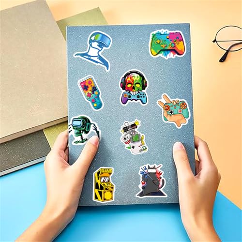 50Pcs Play Game Stickers, Cool Cartoon Trendy Gamepad Waterproof Gaming Sticker for Teen Adult Water Bottle, Laptop, Skateboard, Bike, Phone, Computer, Travel Case - color: Varicolored