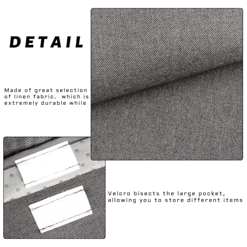 NB Sofa Armrest Organize Remote Holder Bedside Caddy Organizer With 5 Pockets,Non-Slip Couch Remote Control Holder Couch Armchair Caddy Accessories (Dark Grey, 35''X18'') - color: Dark Grey, size: 35''x18''