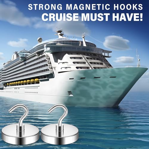 FINDMAG Magnetic Hooks for Cruise Cabins, 150lbs Magnetic Hooks for Hanging Heavy Duty for Food Truck Accessories, Classroom Decor, Whiteboard Magnets, Kitchen Organization, 10 Pack, Silver - color: Silver, size: 1.42 inches