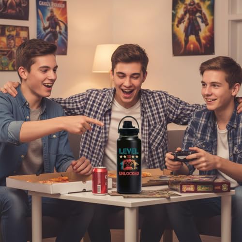 18th Birthday Gifts for Boys, Happy 18th Birthday Gifts for Boys, Vintage 2008 Cheers To 18 Years Tumbler for Son Nephew Brother, Turning 18 Bday Gift for Him for Game Boy Water Bottle 32oz - color: 18th