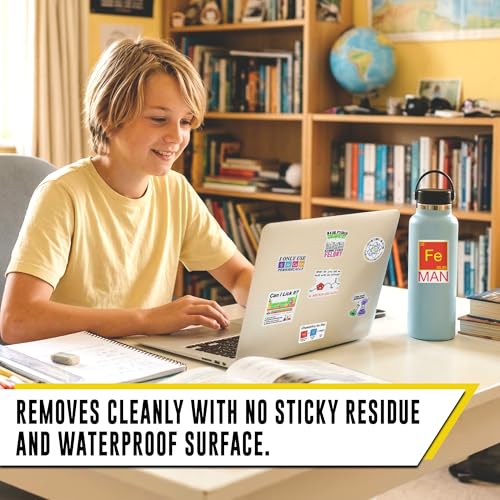Chemistry Stickers 12pcs for Students Teens, Funny Chemistry Stickers, Science Stickers Chemistry, Waterproof Laptop Water Bottle Stickers - color: Chemistry