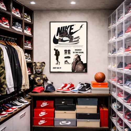 CREAARO Poster Wall Art – Sneaker Hypebeast Streetwear Decor for Teen Bedroom, Gaming Room & Sneakerheads, Unframed 12x16 inch - style: aj1 new