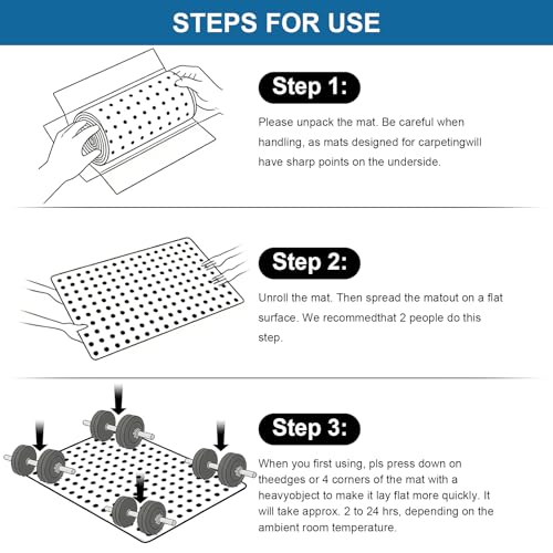 Clear Office Chair Mat for Carpet - 46"x60" Heavy-Duty Protection for Low Pile Carpets - Not Suitable for Hardwood Floors - size: 60×46inch