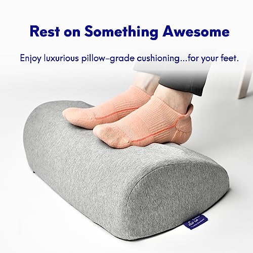 C CUSHION LAB Foot Rest for Under Desk at Work - Adjustable Memory Foam Foot Rest for Office Chair & Gaming Chair - Ergonomic Design for Back & Hip Pain Relief - Wellness Green - color: Wellness Green