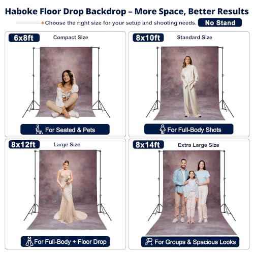 Abstract Professional Photography Backdrop for Portrait Photo Props Booth Background Photoshoot Studio with Polyester Fabric Roller Pocket on Top (6x8ft,Purple,No Stand) - color: Clay purple, size: 6'x8'