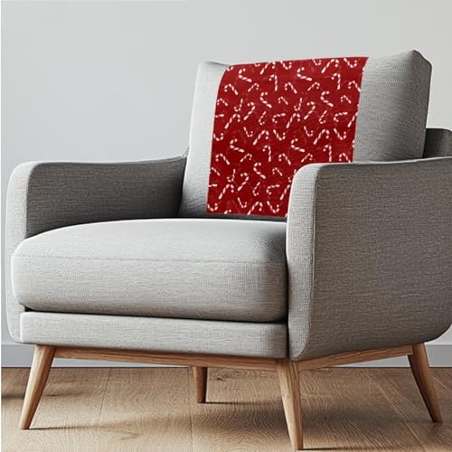 Christmas Candy Sofa Headrest Armrest Cover Set Sofa Chair Protector Covers Armchair Headrest Cover, Fade Resistant Couch Slipcover Non Slip Furniture Protector Lounge Couch Cvers - color: Christmas Candy