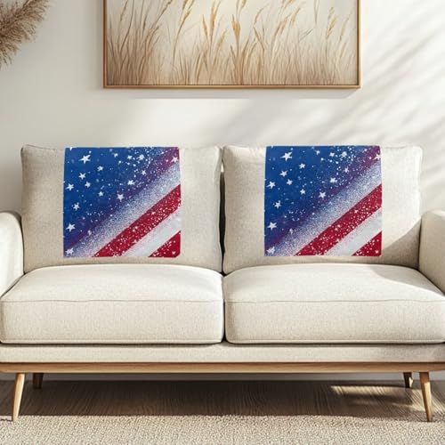 American Flag Print Headrest Cover for Recliner Chair, 4th of July Recliner Headrest Protector 16.53 x 26.18 inch Sofa Head Protector Furniture Protectors for Recliners Sofa Slipcovers - color: American Flag Vintage