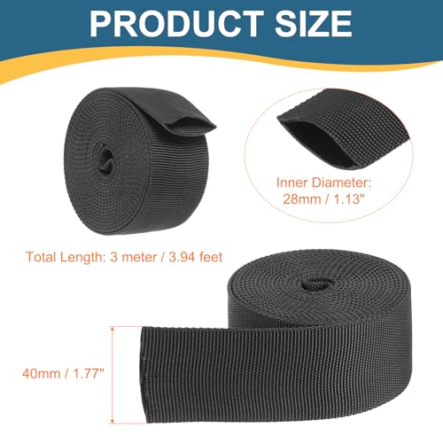 HARFINGTON Nylon Protective Hose Sleeve 1.1" ID 10FT Cable Cover Sheath Hydraulic Hose Protector Wrap for Welding Cord Tig Torch Hydraulic, Black - size: 1.1" ID 10FT