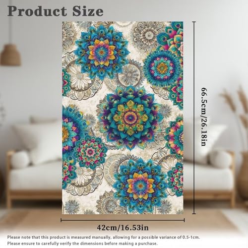 Boho Mandala Floral Print Recliner Headrest Protectors, Anti-Wear Sofa Headrest Protective Cover for Furniture Slipcovers Headrest Cover for Sofa Furniture Chair Theater Seat - color: Boho Mandala Floral