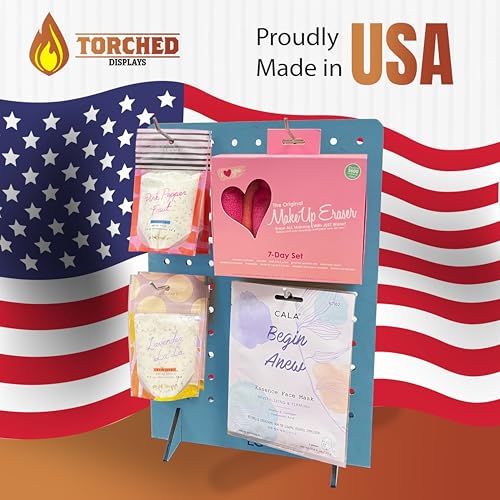 Torched Pegboard Display Stand for Jewelry, Craft Shows, Selling, Vendor Events, Tools, Peg Board Accessories Rack Organizer, Medium 8" L x 4.3" W x 12" H, Green - color: Green, size: Medium
