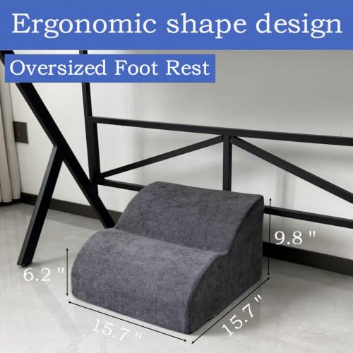 Foot Rest for Under Desk at Work.Multifunctional 3-Tier Foot Stool,with Washable Footrest.for Under Desk,Office Chair Gaming Chair & Sofa,Leg Elevation Pillow,Supports Posture -Dark Grey - color: Dark Grey