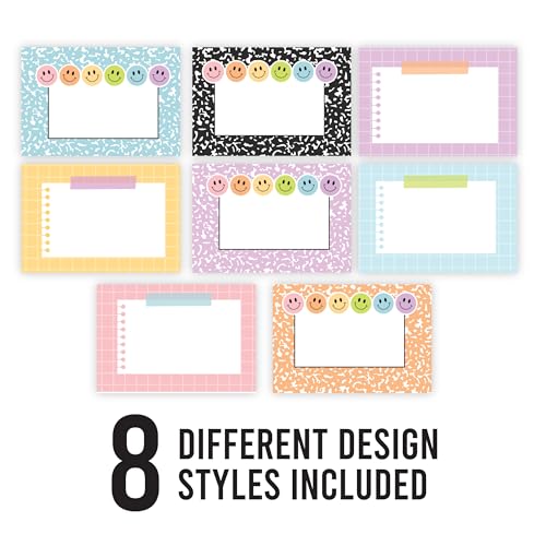 Self Adhesive Name Tags Sticker -56 Student Nametags Sticker, Classroom Labels Teacher Supplies, Cubby Stickers, Sticky Locker Tags, Sitck On Guest Name Badges Parties & Events, Pastel Classroom Decor - color: Composition Pastel